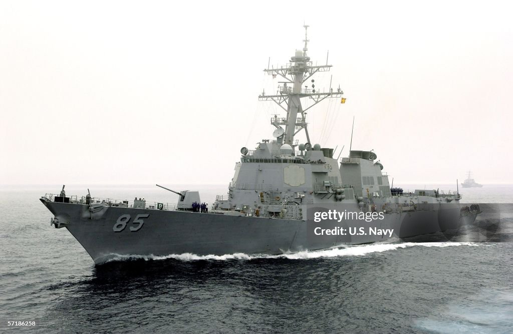 (FILE) U.S. Navy Destroyer Collides With Merchant Ship In Northern Persian Gulf