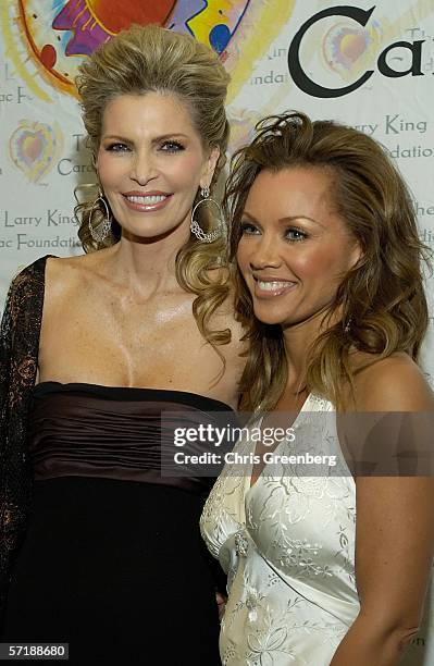 Shawn Southwick-King and actress/singer Vanessa Williams pose prior to the Larry King Cardiac Foundation's annual "An Evening with Larry King and...