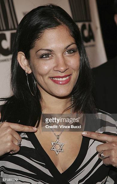 Actress Corinne Izizarry attends the premiere of the HBO American Undercover documentary "Dealing Dogs" on March 26, 2006 at Paramount Studios in Los...