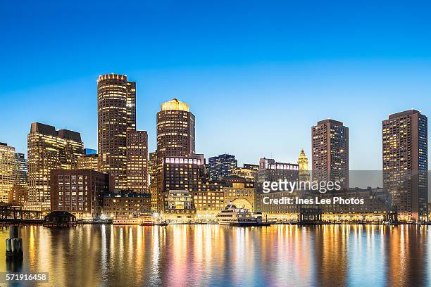 boston fan pier - boston aerial stock pictures, royalty-free photos & images