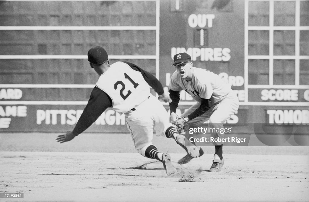 Kubek Catches Clemente At Second