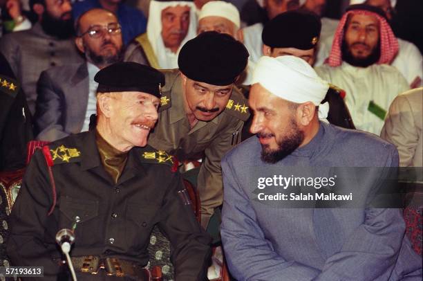 Former former Baath official and deputy to deposed Iraqi president Saddam Hussein, Izzat Ibrahim al-Douri is shown in this 1999 photograph in...