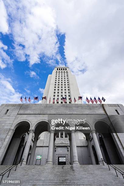 los angeles city hall - los angeles city hall stock-fotos und bilder