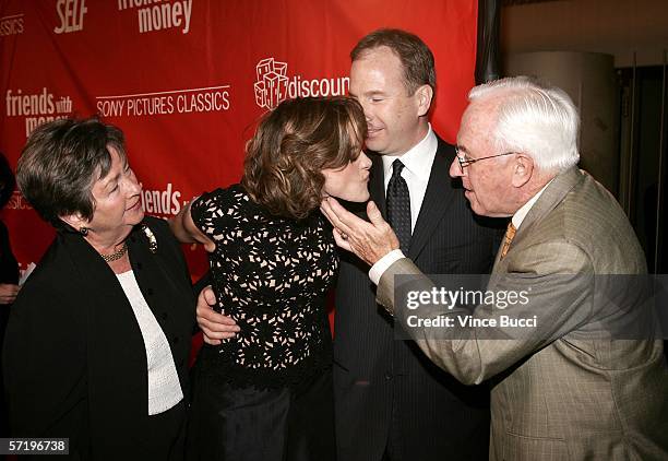 Actress Joan Cusack, husband Richard Burke and parents arrive at the Sony Pictures Classics premiere of the film "Friends with Money" held at The...