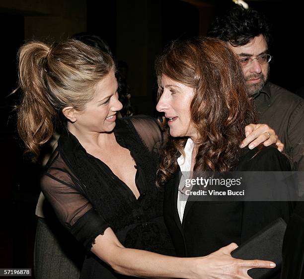 Actress Jennifer Aniston and director Nicole Holofcener arrive at the Sony Pictures Classics premiere of the film "Friends with Money" held at The...