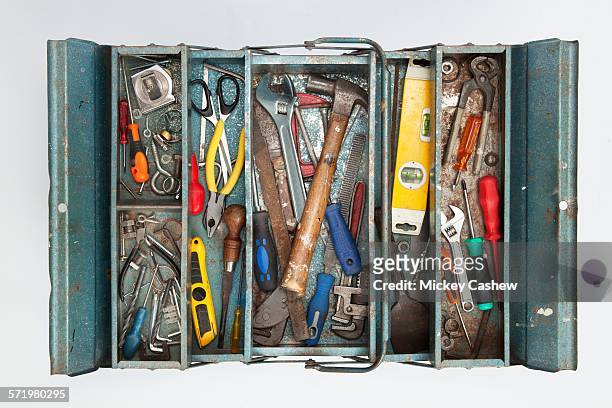 toolbox with tools - draadtang stockfoto's en -beelden