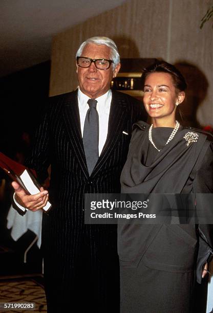 Cary Grant and wife Barbara Harris circa 1984 in New York City.