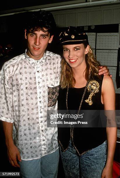 Debbie Gibson and Jonathan Knight circa 1989 in New York City.