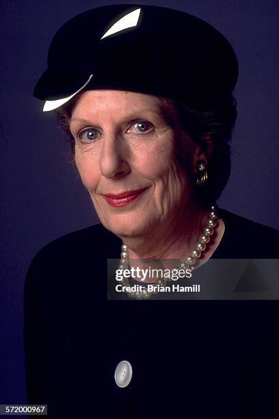 Close-up of American actress Nancy Marchand in the film 'Sabrina' , 1995.