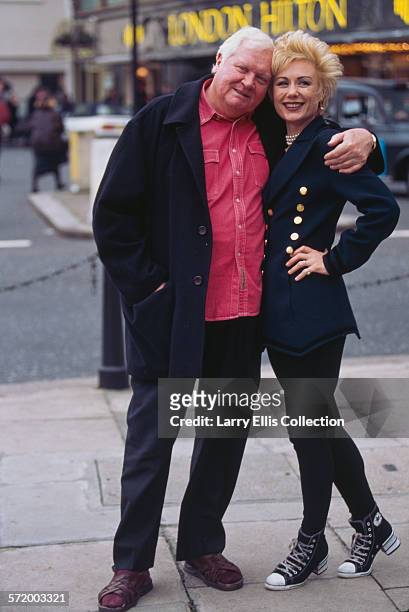 English film director Ken Russell with his wife, actress Hetty Baynes, London, England, circa 1992.