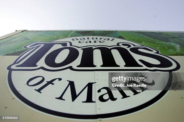 Tom's of Maine sign is seen at the manufacturing plant March 28, 2006 in Sanford, Maine. The Colgate-Palmolive Company announced recently that it's...