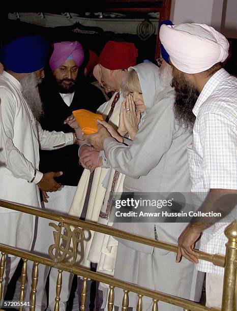 Prince Charles, Prince of Wales and Camilla, Duchess of Cornwall visit the Anadpur Sahib Gurdwara on the eighth day of a 12 day official tour...
