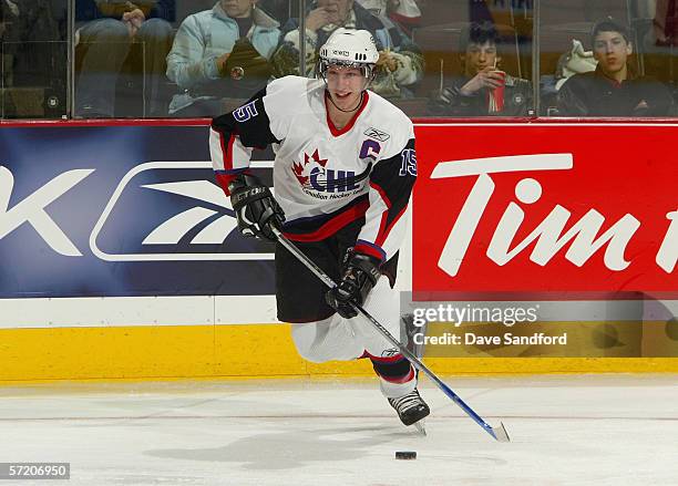 Jordan Staal of Team Orr skates against Team Cherry during the CHL Top Prospects game at Scotia Bank Place on January 18, 2006 in Kanata, Ontario,...