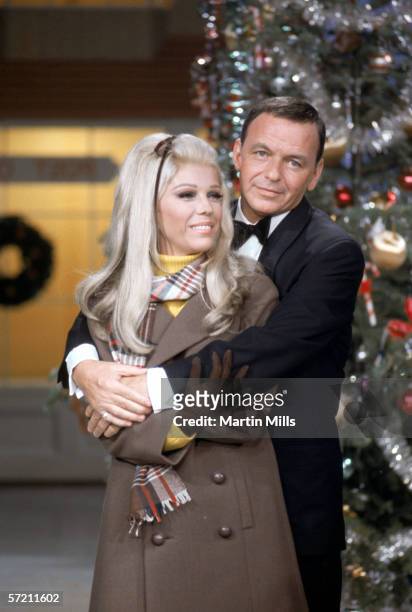 Frank Sinatra with daughter Nancy during the ?The Dean Martin Variety Show? circa late 1960's in Hollywood, California.