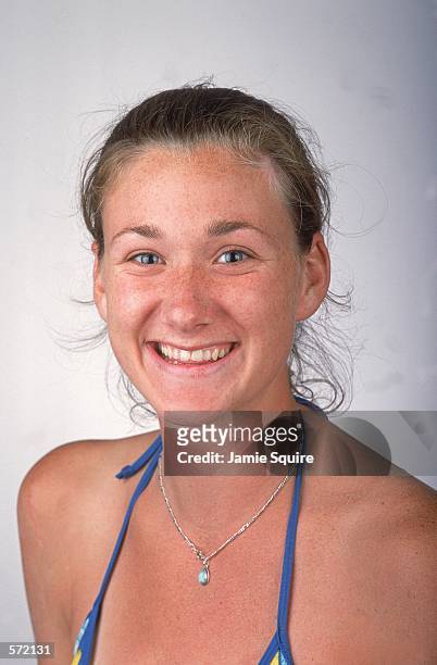 Kerri Walsh poses for a studio portrait for Beach Volleyball America in Clearwater Beach, Florida.Mandatory Credit: Jamie Squire /Allsport