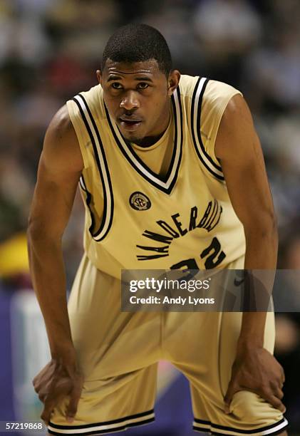 Shan Foster of the Vanderbilt Commodores is seen on court against the LSU Tigers during day 2 of the SEC Men's Basketball Conference Tournament March...