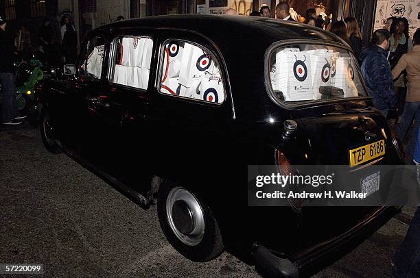 An English car filled with gift bags at the launch of Ben Sherman's first official U.S. Flagship Store on March 30, 2006 in New York City.