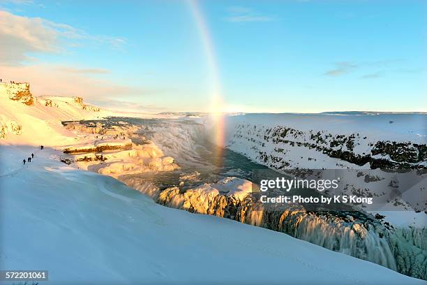 gullfoss- golden falls - gullfoss falls stock-fotos und bilder