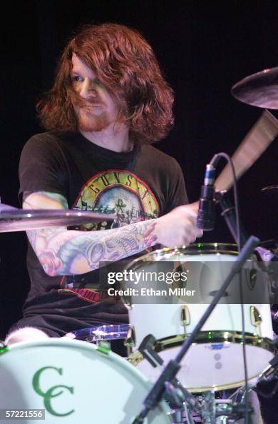 Fall Out Boy drummer Andrew Hurley performs during a sold-out show at ...
