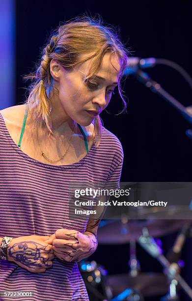 American musician Fiona Apple performs with the Watkins Family Hour Band at the Lincoln Center Out of Doors AmericanaFest NYC at Damrosch Park...