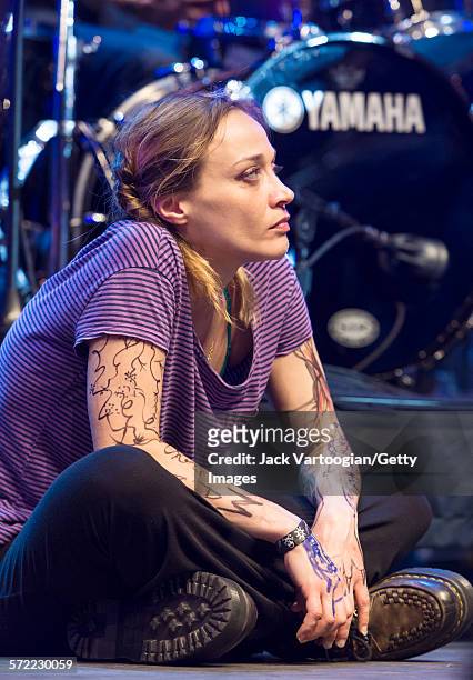 American musician Fiona Apple performs with the Watkins Family Hour Band at the Lincoln Center Out of Doors AmericanaFest NYC at Damrosch Park...