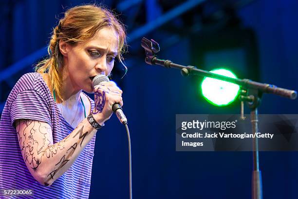 American musician Fiona Apple performs with the Watkins Family Hour Band at the Lincoln Center Out of Doors AmericanaFest NYC at Damrosch Park...