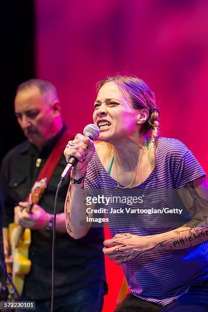 American singer-songwriter Fiona Apple performs with the Watkins Family Hour Band during a performance in celebration of the 50th anniversary of Bob...