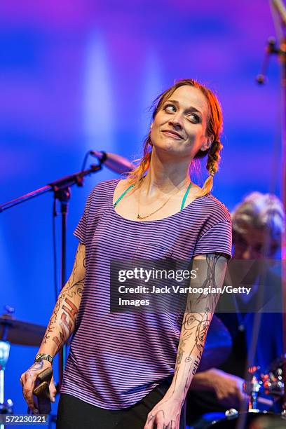 American singer-songwriter Fiona Apple performs with the Watkins Family Hour Band during a performance in celebration of the 50th anniversary of Bob...