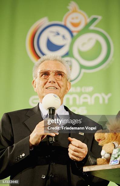 President of Hamburgs football federation Dr. Friedel Guett during the Volunteer Kick Off at the Color Line Arena on March 31, 2006 in Hamburg,...