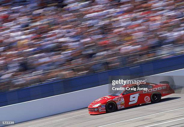 Bill Elliott who drives the Dodge Intrepid for Evernham Motorsports speeds down the track during the Talladega 500 presented by NAPA, part of the...