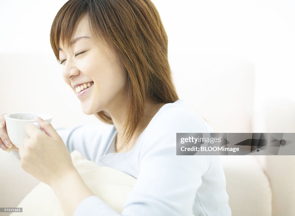 Asian woman smiling