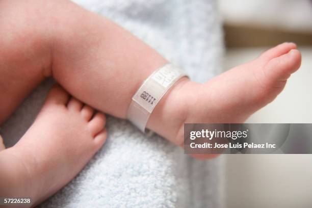 close up of baby's feet and leg - sólo bebés fotografías e imágenes de stock