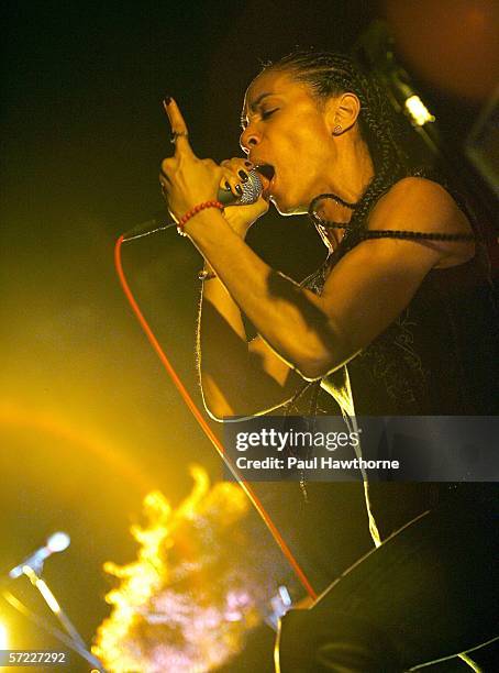 Singer/actress Jada Pinkett Smith of the band Wicked Wisdom performs at the Starland Ballroom March 31, 2006 in Sayreville New Jersey.