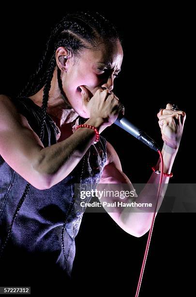 Singer/actress Jada Pinkett Smith of the band Wicked Wisdom performs at the Starland Ballroom March 31, 2006 in Sayreville New Jersey.