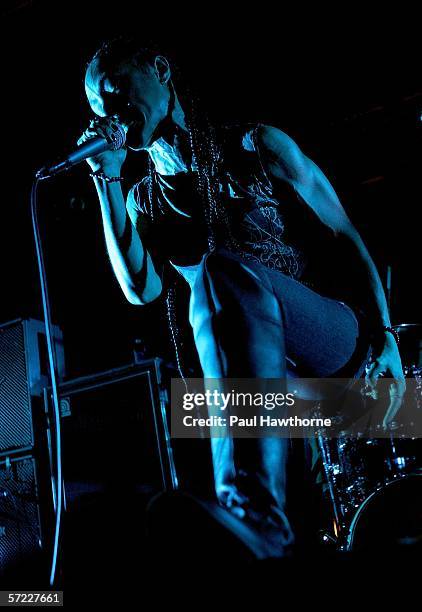 Singer/actress Jada Pinkett Smith of the band Wicked Wisdom performs at the Starland Ballroom March 31, 2006 in Sayreville New Jersey.