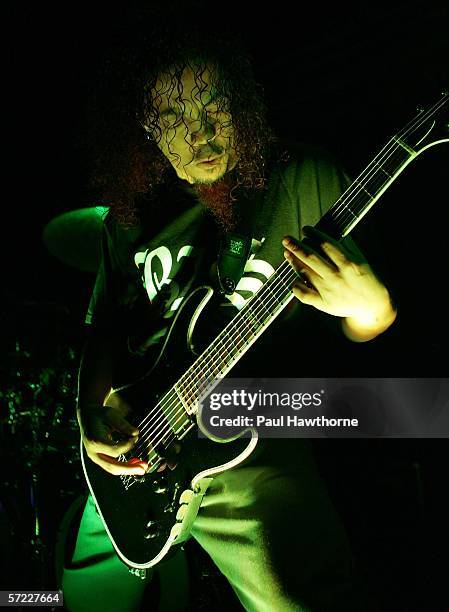 Guitarist Pocket Honore of the band Wicked Wisdom performs at the Starland Ballroom March 31, 2006 in Sayreville New Jersey.