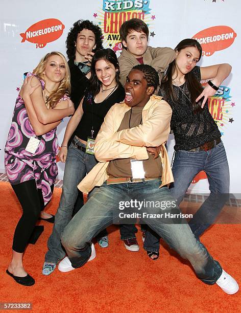 Cast members from the show "Ned's Declassified School Survival Guide" arrive at the 19th Annual Kid's Choice Awards held at UCLA's Pauley Pavilion on...