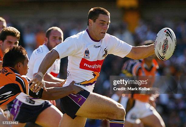 Cooper Cronk of the Storm in action during the round four NRL match between the Wests Tigers and the Melbourne Storm at Leichhardt Oval April 2, 2006...