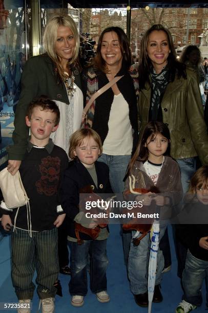 Newly reformed All Saints Nicole Appleton, Melanie Blatt and Natalie Appleton with Liam Gallagher's sons, Lennon and Gene Appleton-Gallagher,...