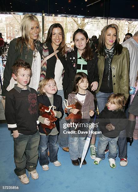 Singers Nicole Appleton, Melanie Blatt and Natalie Appleton with Natalie's daughter Rachel and Liam Gallagher's sons, Lennon and Gene Appleton...