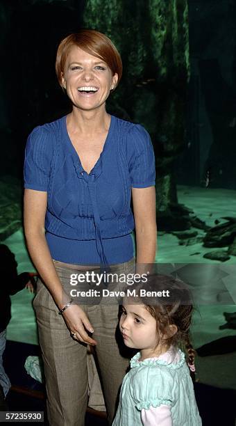 Actress Patsy Palmer and daughter Emilia attend the after show party following the UK Premiere of 'Ice Age 2: The Meltdown,' at London Aquarium on...