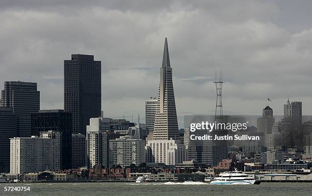 The San Francisco skyline is seen from Treasure Island March 31, 2006 in San Francisco. April 18, 2006 will mark the 100th anniversary of the great...