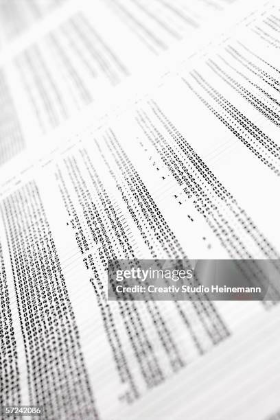 electronic data printout, full frame - computer documents stock pictures, royalty-free photos & images