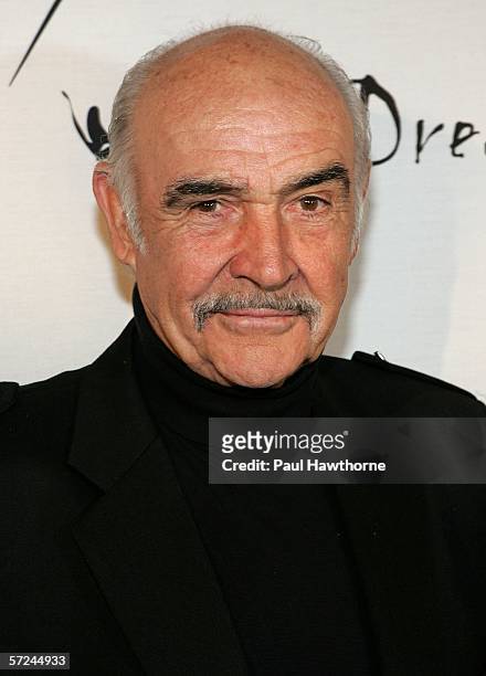 Actor Sean Connery attends the Johnnie Walker Dressed to Kilt fashion show and charity event at the Synod House at St. John the Divine Cathedral...