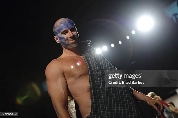 Scott Galloway performs at the Johnnie Walker Dressed to Kilt fashion show at St John Divine Cathedral on April 3, 2006 in New York City.