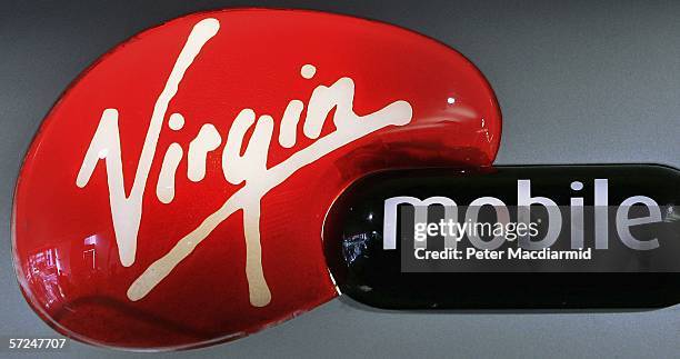 Virgin Mobile logo is displayed at the Virgin Megastore on Oxford Street on April 4, 2006 in London. Cable television firm NTL has agreed to take...