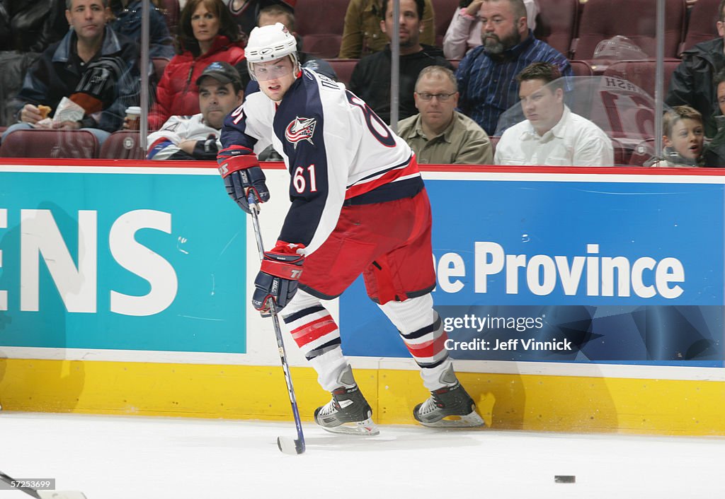 Columbus Blue Jackets v Vancouver Canucks