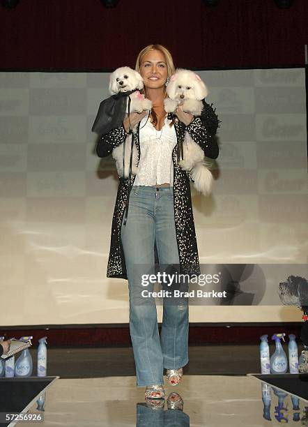 Vanessa Trump walks the runway with her dogs Faluffa and Fraggle at the Animal Fair Magazine's 7th annual "Paws for Style" fashion show at Crobar on...