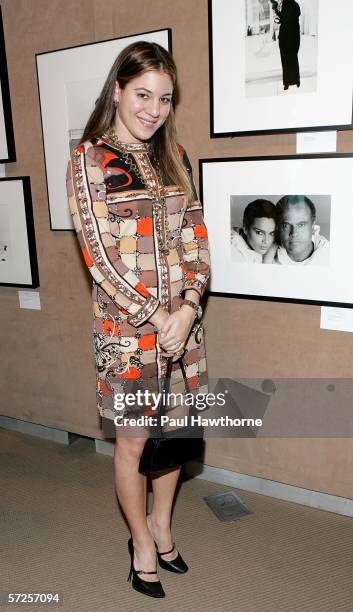 Dani Stahl of Nylon Magazine attends an auction of photographer Francesco Scavullo's work benefiting Fountain House at Sotheby's April 4, 2006 in New...