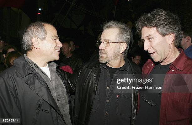 Producer Alan Somers, Tobe Hooper, directorr and Andrew Cohen, editor speak at the Launch Party For Showtime's season 2 "Masters Of Horror" held at...